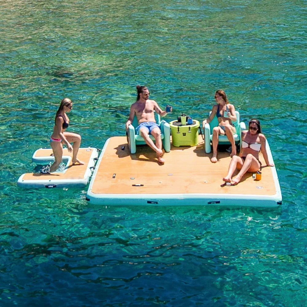 Inflatable Water Access Ladder, Portable Floating Swim Step for Boats, Docks Water Adventures