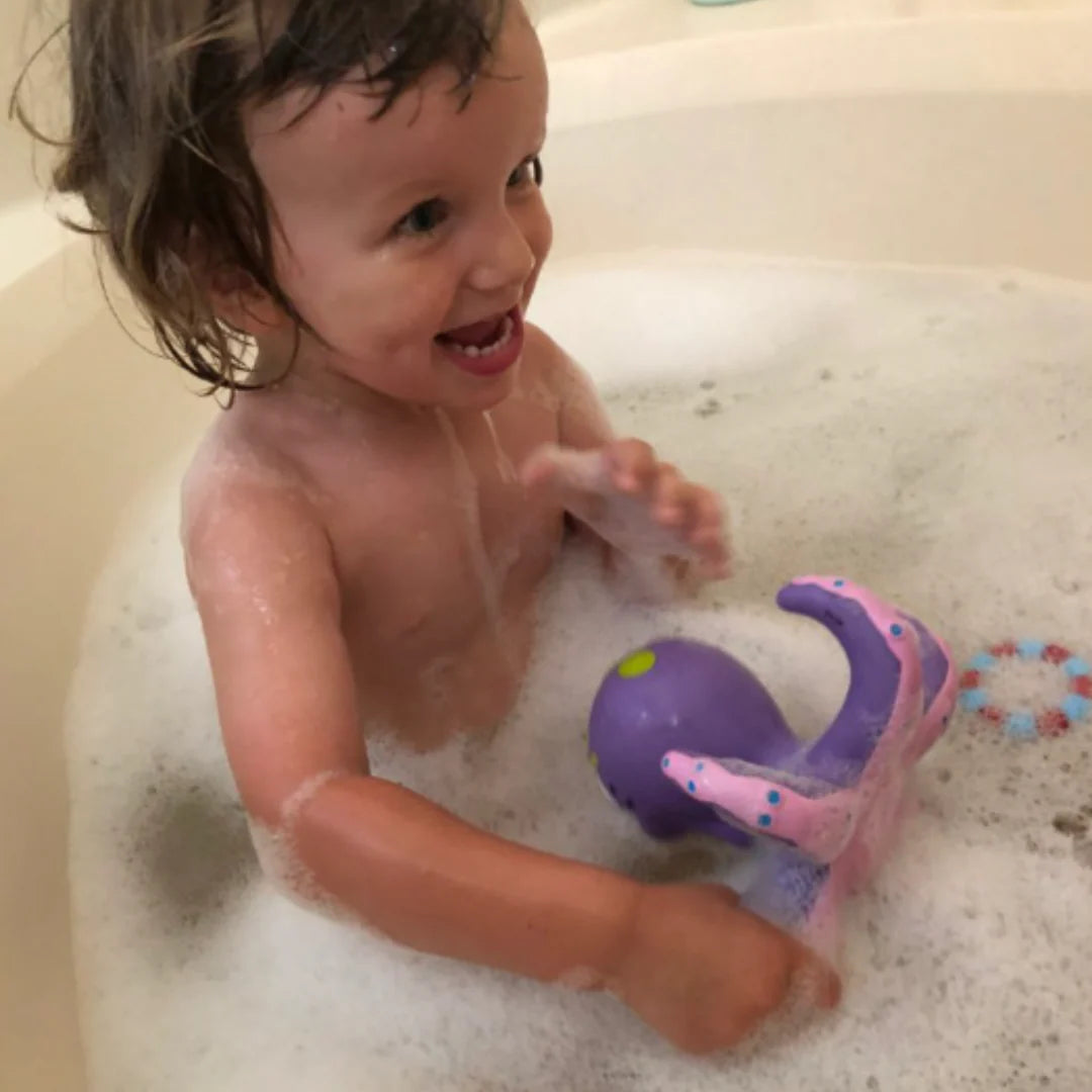 Floating Octopus Bath Toy –  Montessori Ring Toss &amp; Stacking Water Game for Toddlers' Sensory Development