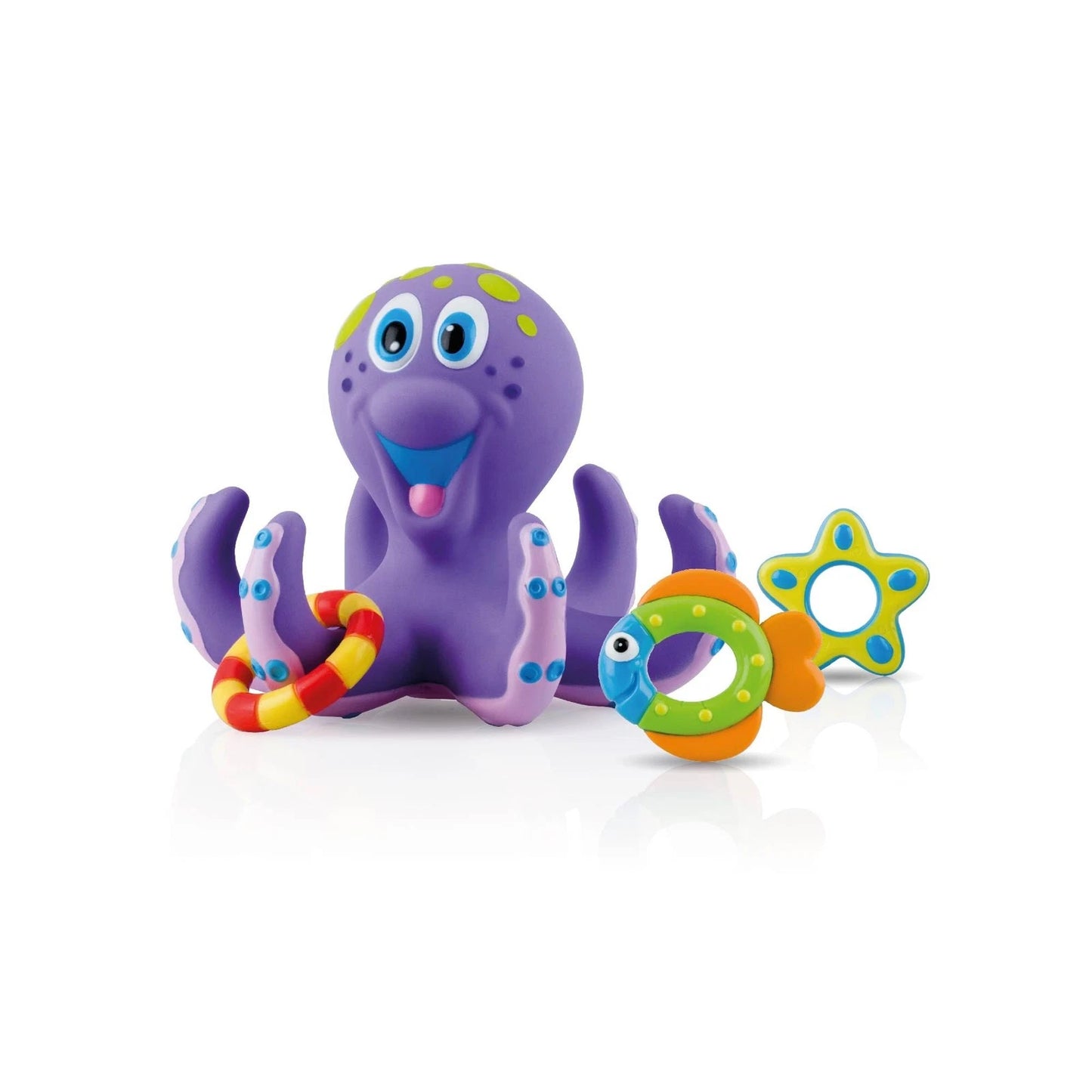 Floating Octopus Bath Toy –  Montessori Ring Toss &amp; Stacking Water Game for Toddlers' Sensory Development